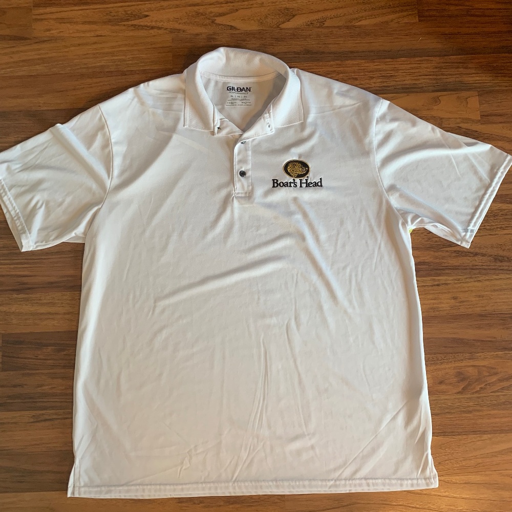 Gildan Performance XL White Boars Head Polo